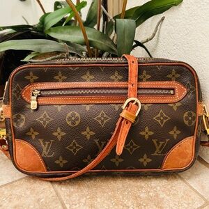 Authentic Vintage Louis Vuitton Marley with generic unbranded crossbody strap